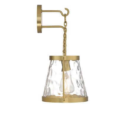 Crawford 1-Light Wall Sconce in Warm Brass
