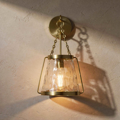 Crawford 1-Light Wall Sconce in Warm Brass