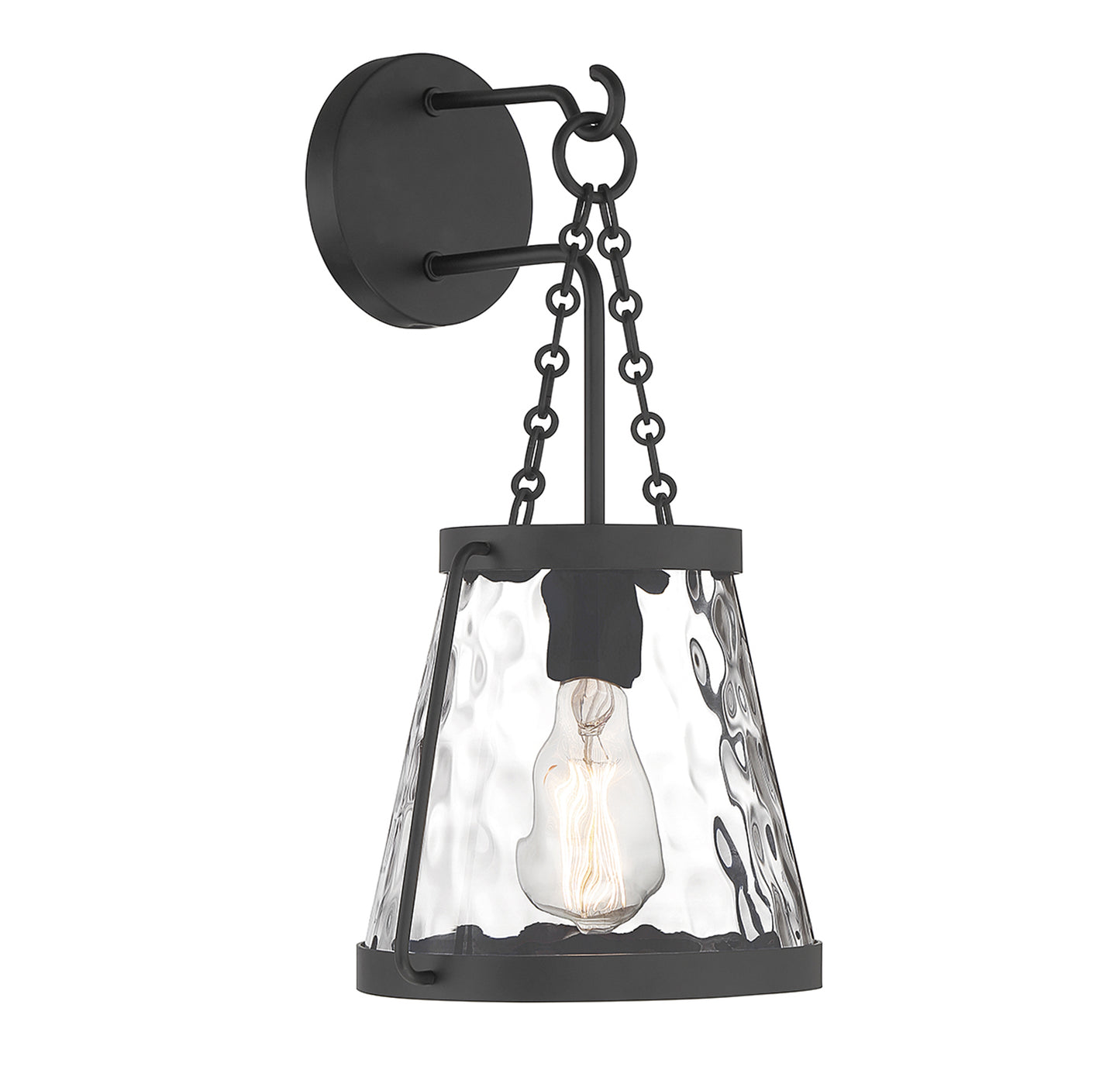 Crawford 1-Light Wall Sconce in Warm Brass