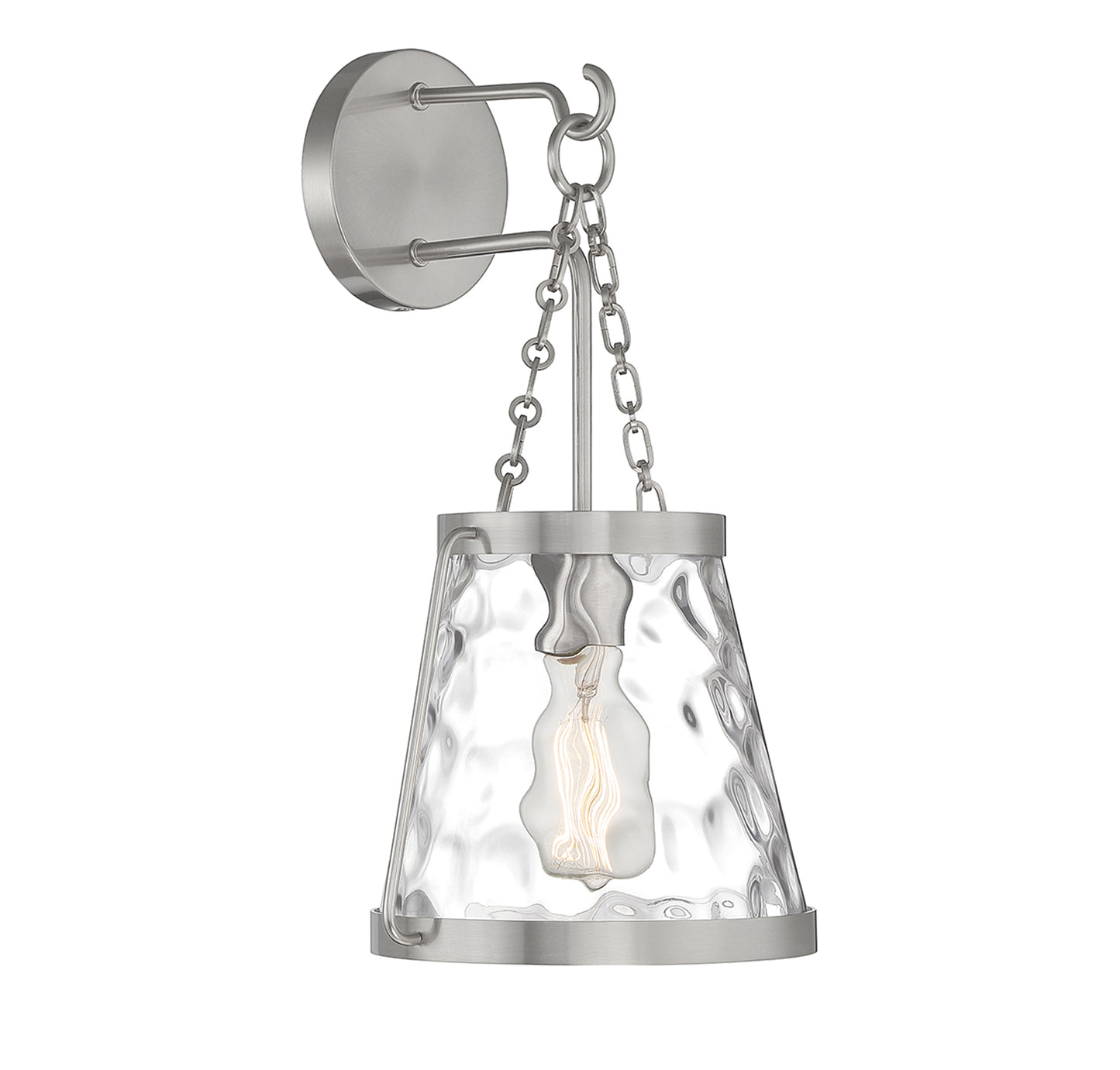 Crawford 1-Light Wall Sconce in Warm Brass