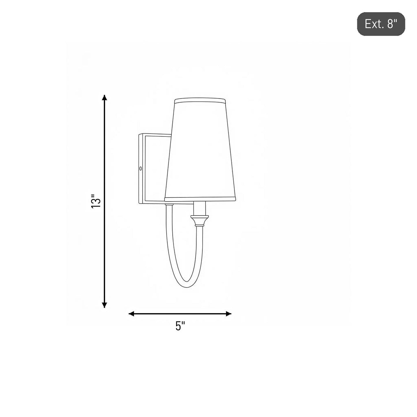 Cameron 1-Light Wall Sconce in Matte Black