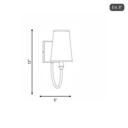 Cameron 1-Light Wall Sconce in Matte Black