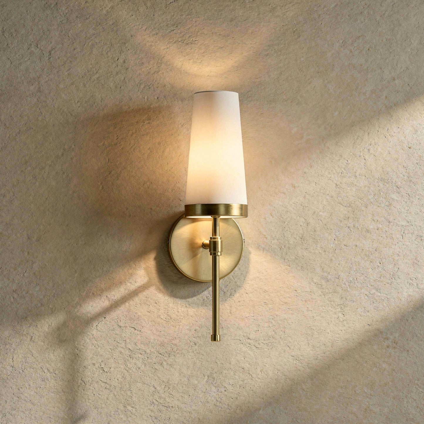 Haynes 1-Light Wall Sconce in Warm Brass