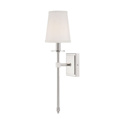 Savoy House Monroe 20-in Wall Sconce Polished Nickel