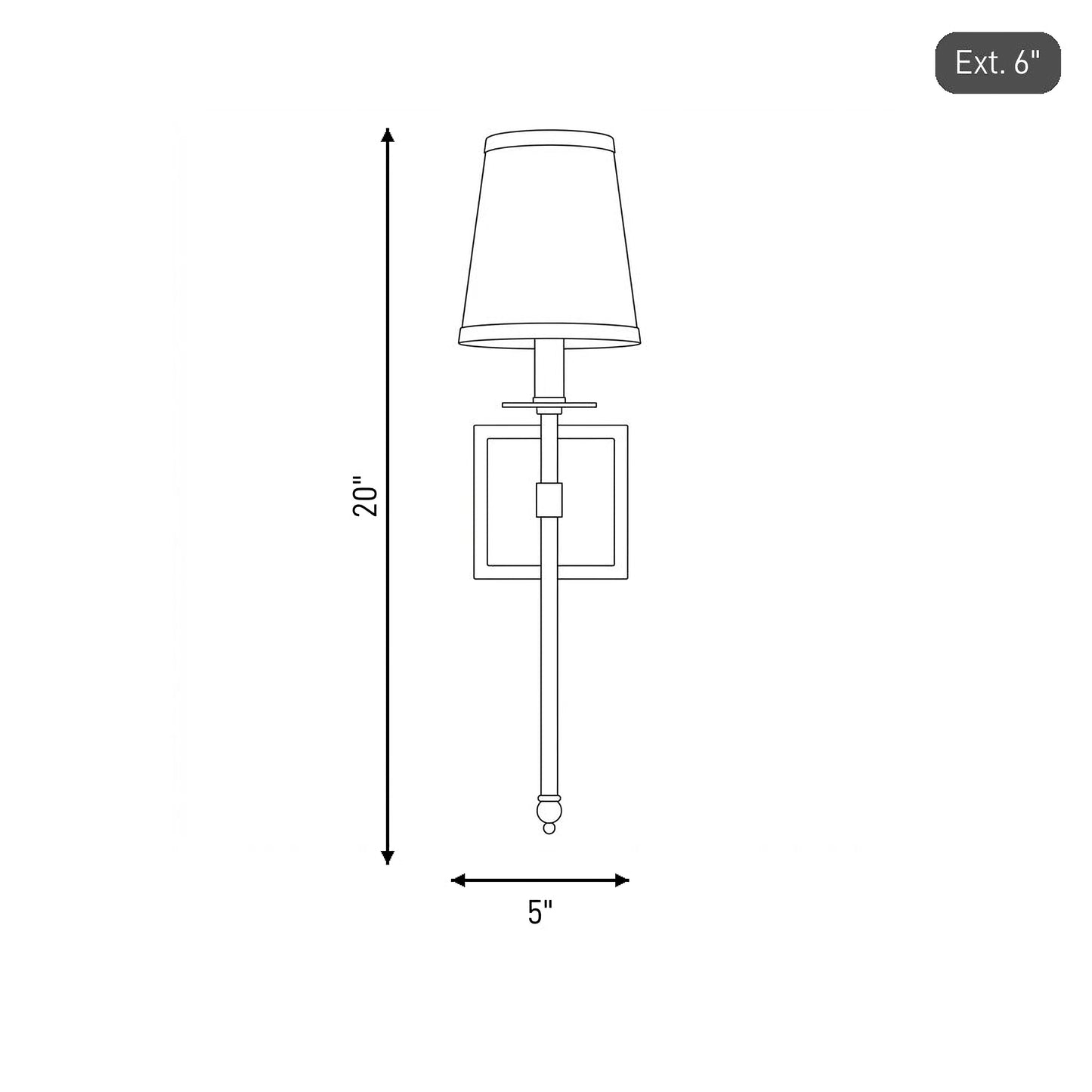 Monroe 1-Light Wall Sconce in Polished Nickel