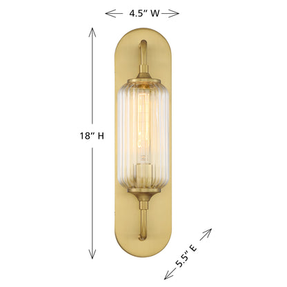 Holton 1-Light Wall Sconce in Warm Brass