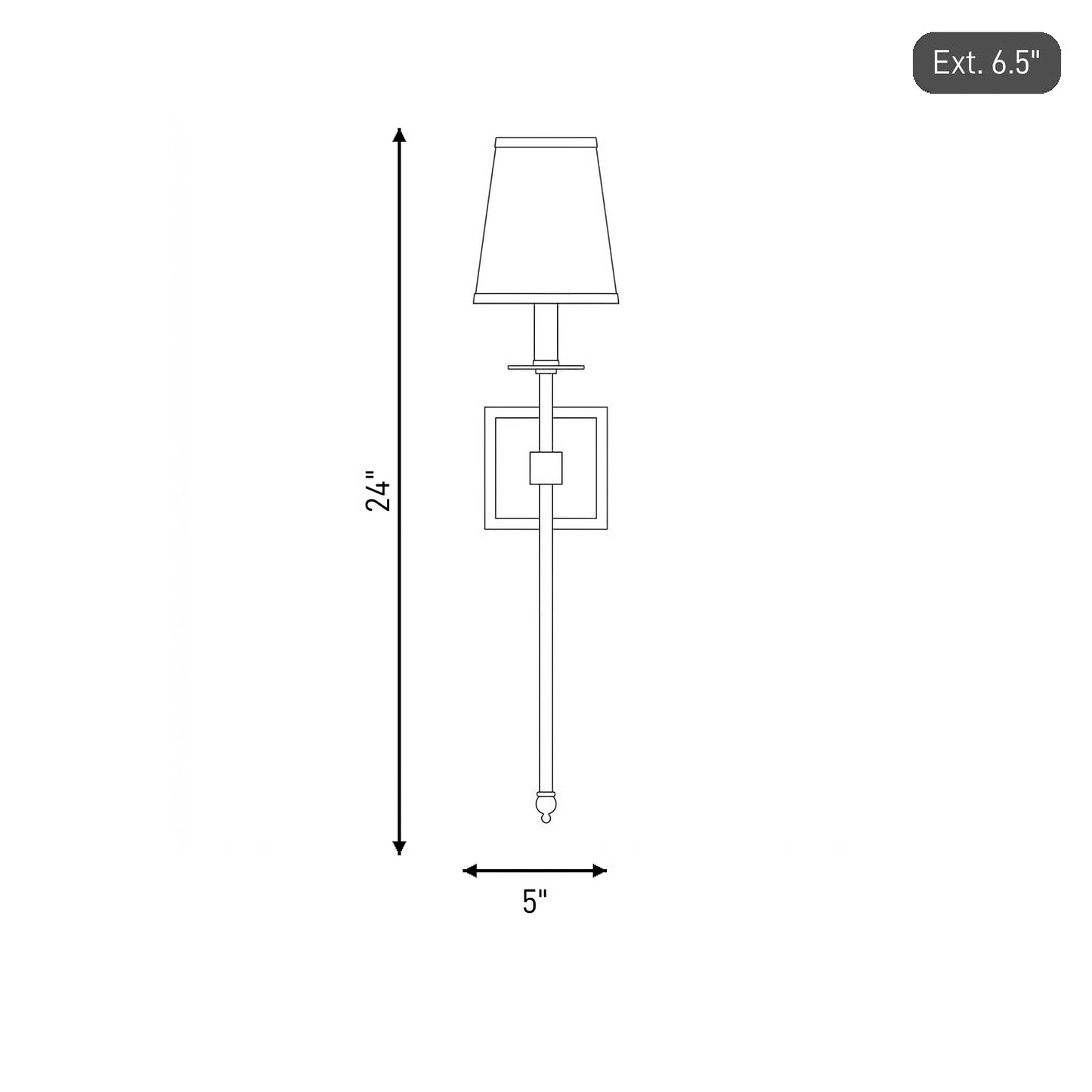 Monroe 1-Light Wall Sconce in Polished Nickel