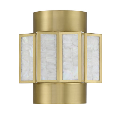 Gideon 2-Light Wall Sconce in Warm Brass