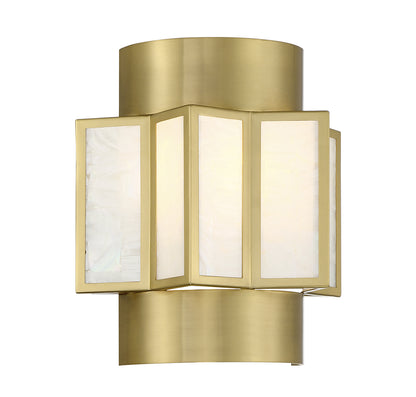 Gideon 2-Light Wall Sconce in Warm Brass