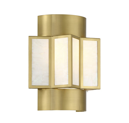 Gideon 2-Light Wall Sconce in Warm Brass