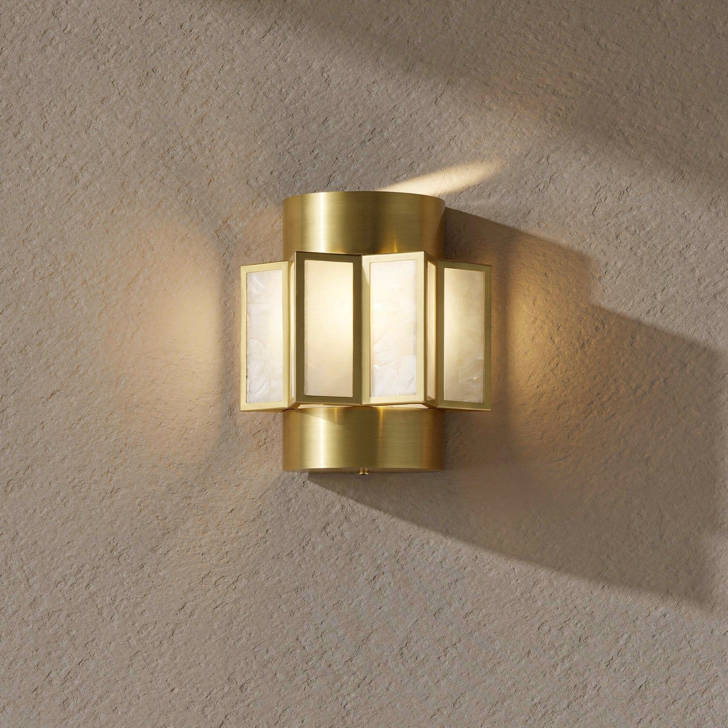 Gideon 2-Light Wall Sconce in Warm Brass
