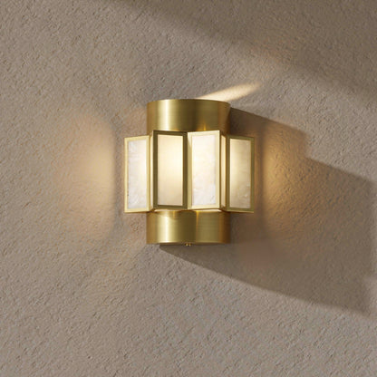 Gideon 2-Light Wall Sconce in Warm Brass