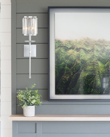 Ashbourne Wall Sconce, 1-Light, Polished Chrome, 26"H, Savoy House (9-400-1-11 1N1XL)