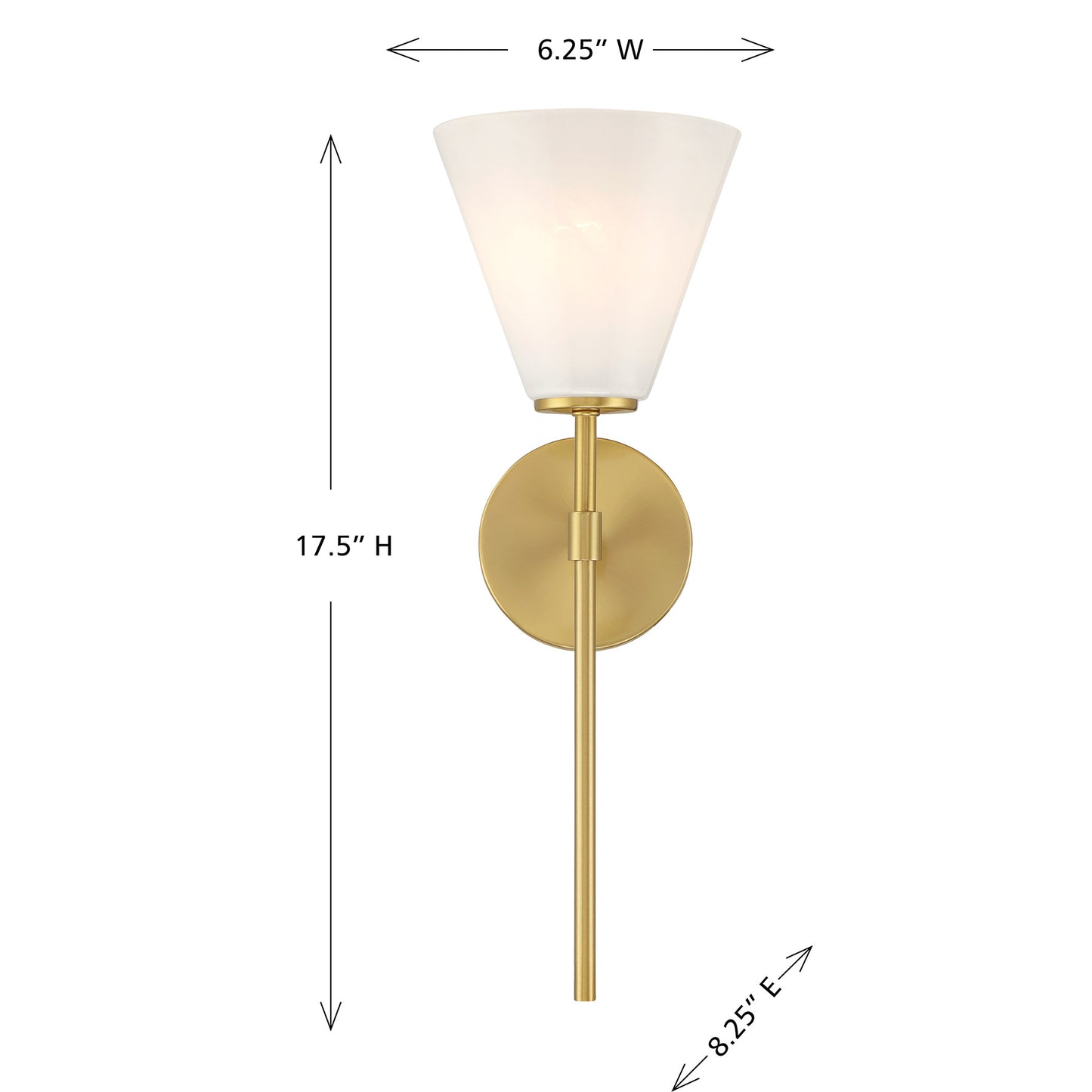 Blair 1-Light Wall Sconce in Warm Brass