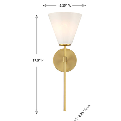 Blair 1-Light Wall Sconce in Warm Brass