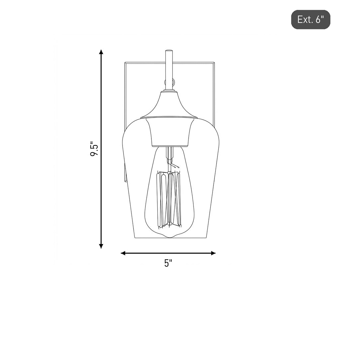 Octave 1-Light Wall Sconce in Polished Chrome