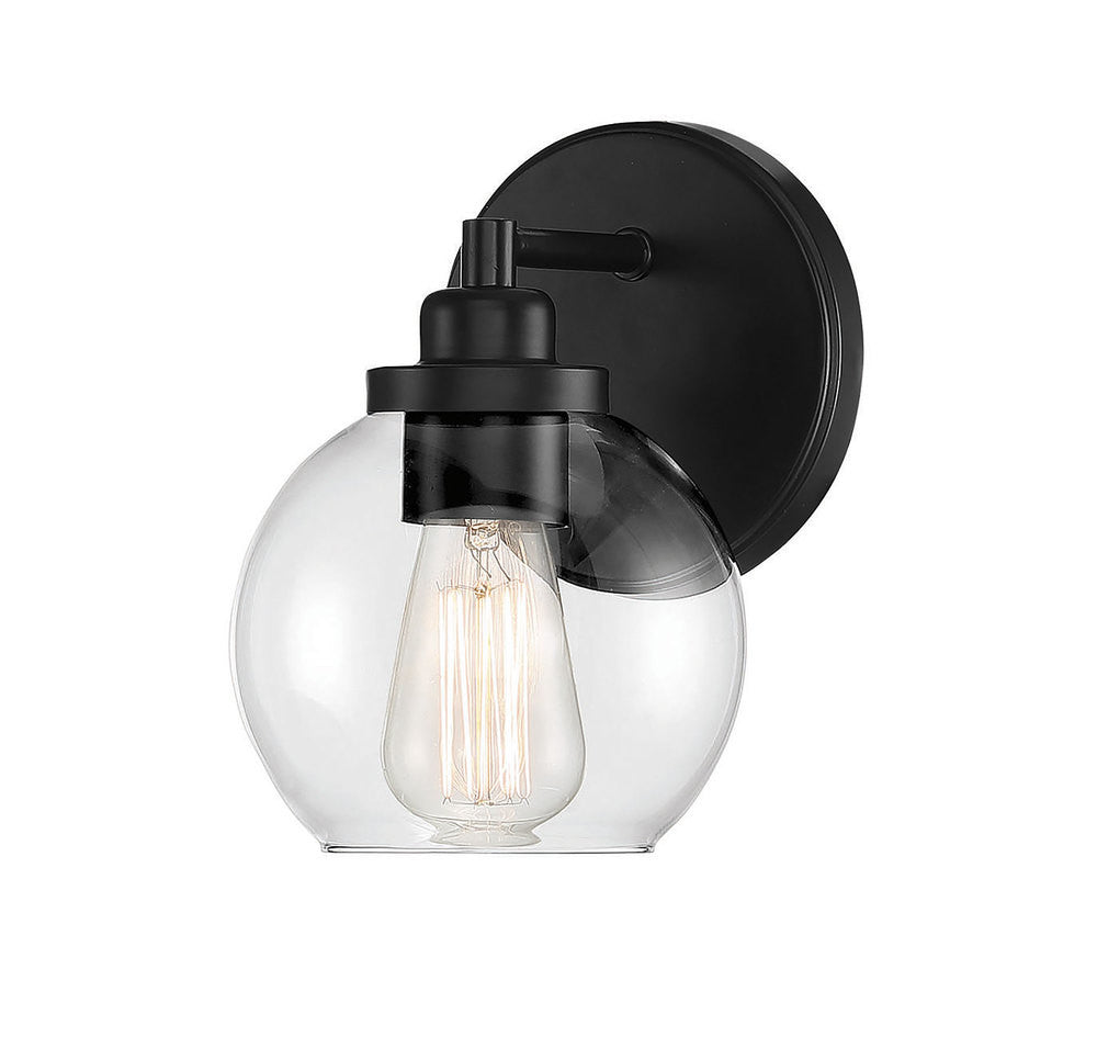 Savoy House Carson Bathroom Wall Sconce Matte Black