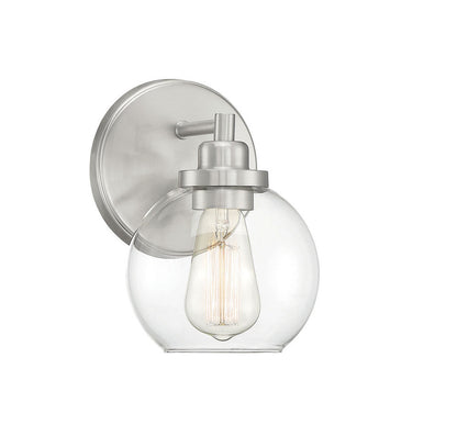 Savoy House Carson Bathroom Wall Sconce Satin Nickel