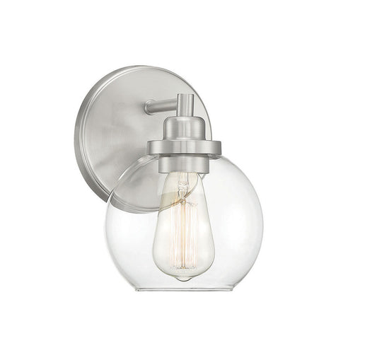 Savoy House Carson Bathroom Wall Sconce Satin Nickel