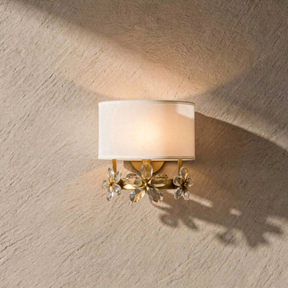Dahlia 1-Light Wall Sconce in Warm Brass