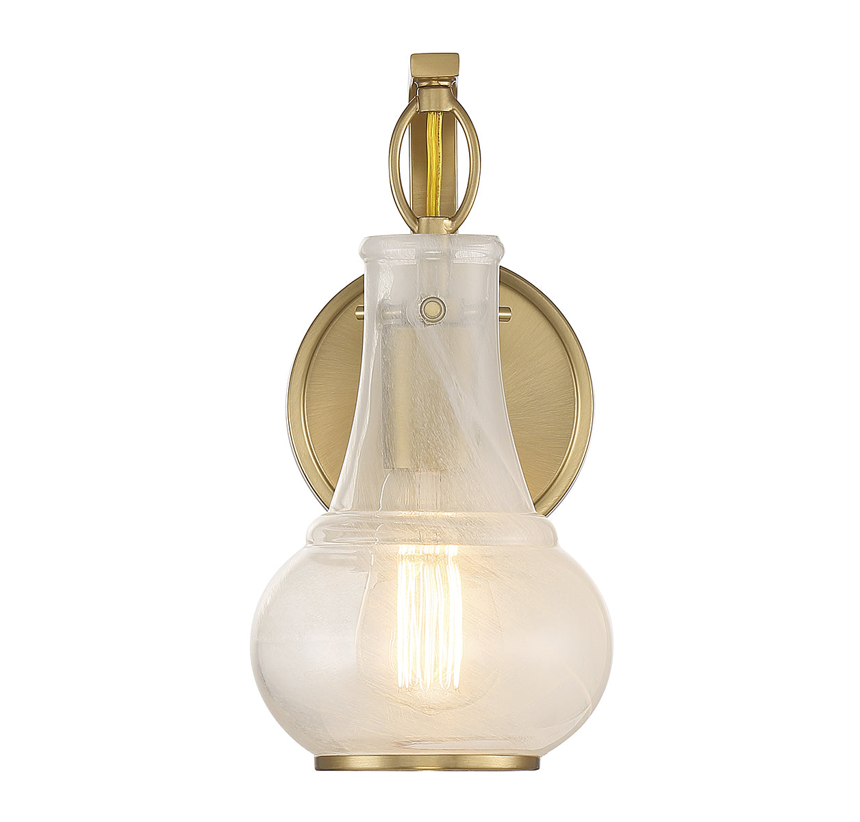 Adams 1-Light Wall Sconce in Warm Brass