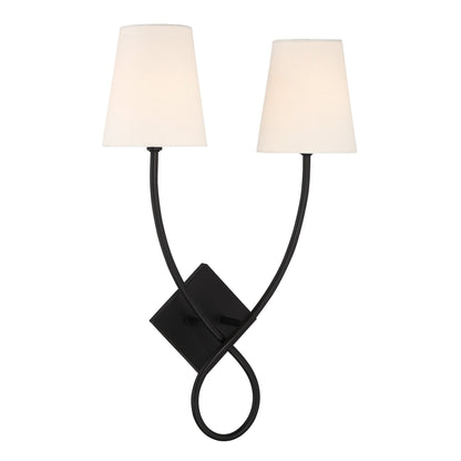Barclay 2-Light Wall Sconce Matte Black