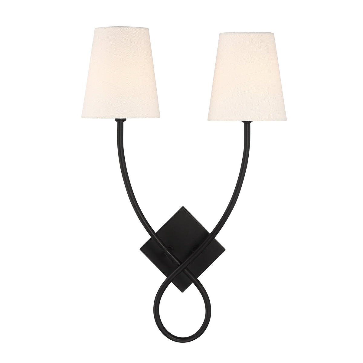 Barclay 2-Light Wall Sconce Matte Black