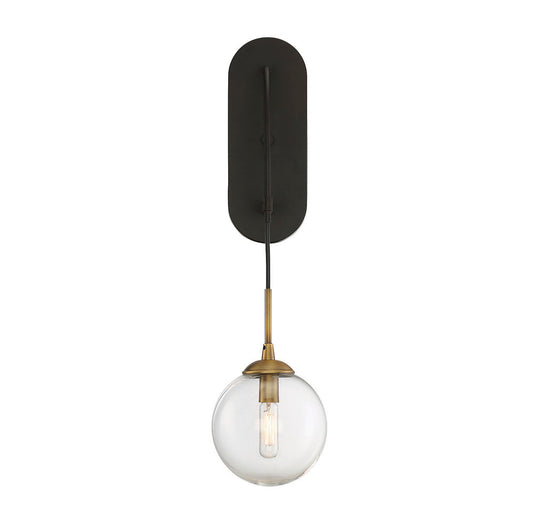 Savoy House Fulton Wall Sconce English Bronze and Warm Brass