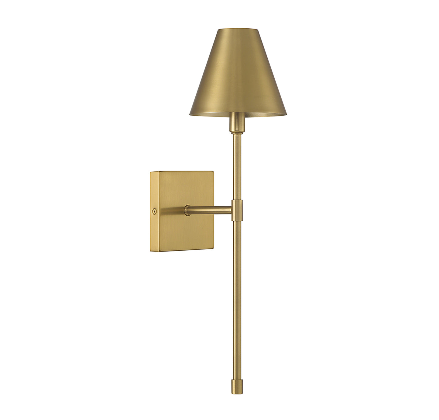 Jefferson 1-Light Wall Sconce in Warm Brass