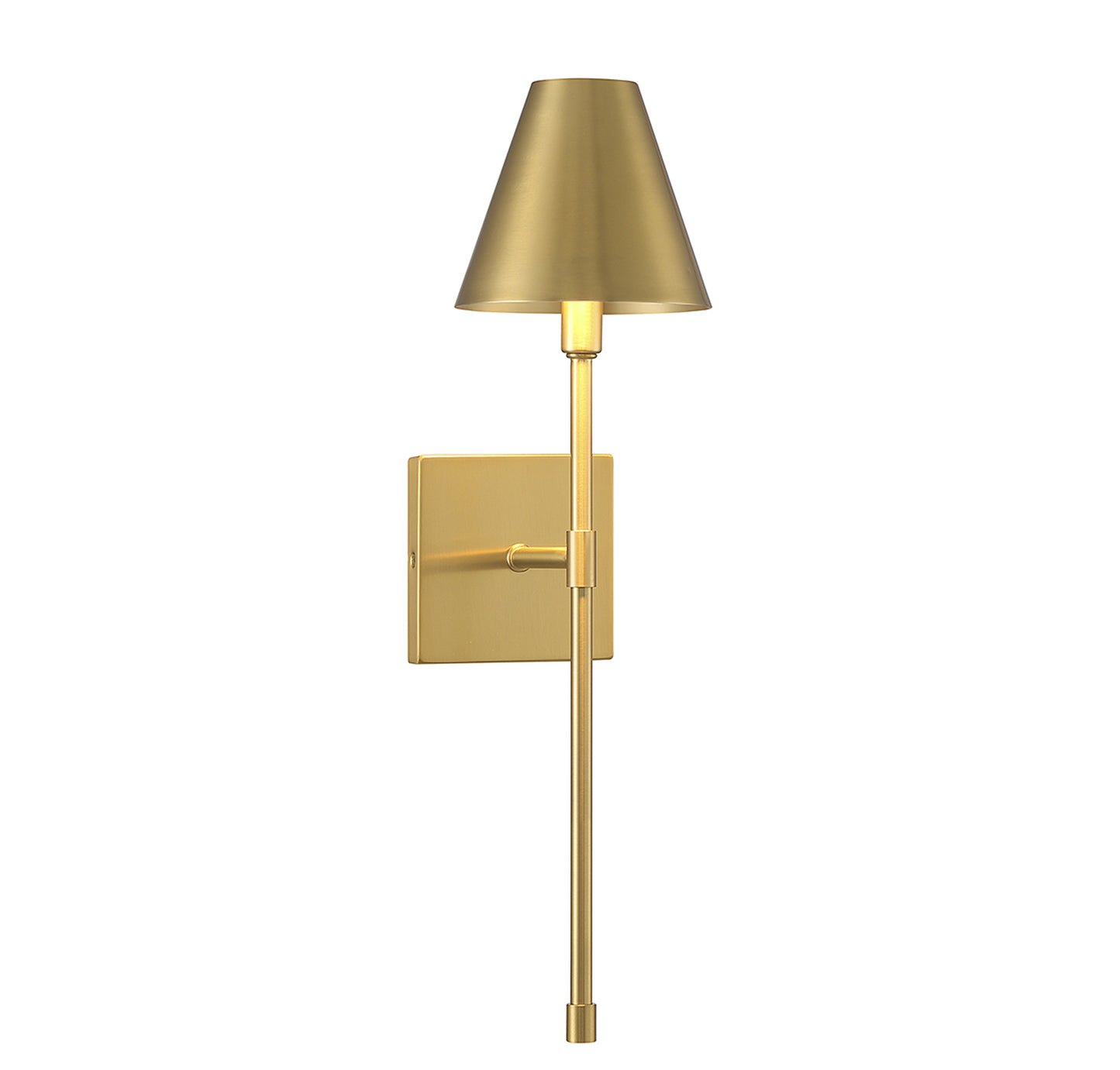 Jefferson 1-Light Wall Sconce in Warm Brass