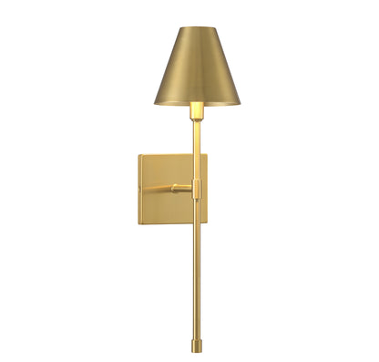 Jefferson 1-Light Wall Sconce in Warm Brass