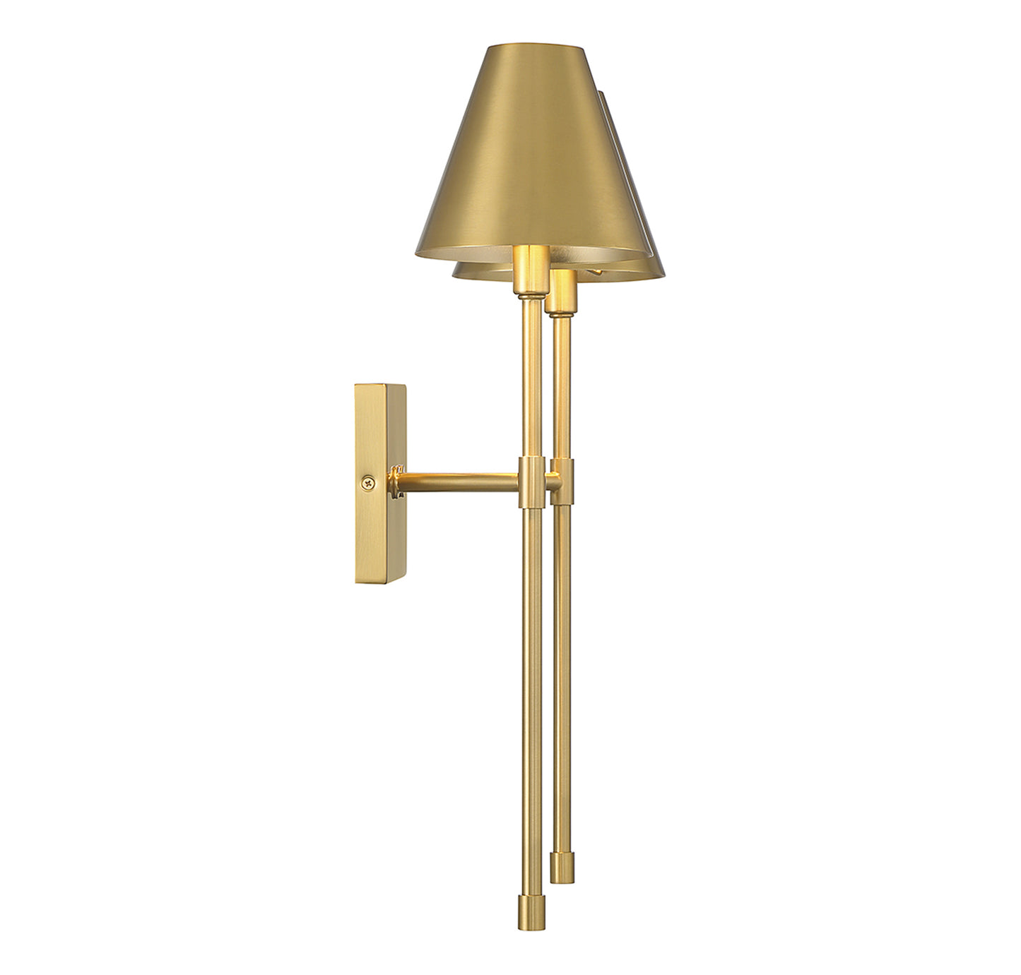 Jefferson 2-Light Wall Sconce in Warm Brass