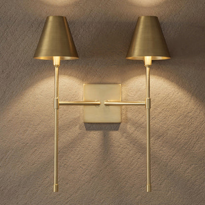 Jefferson 2-Light Wall Sconce in Warm Brass
