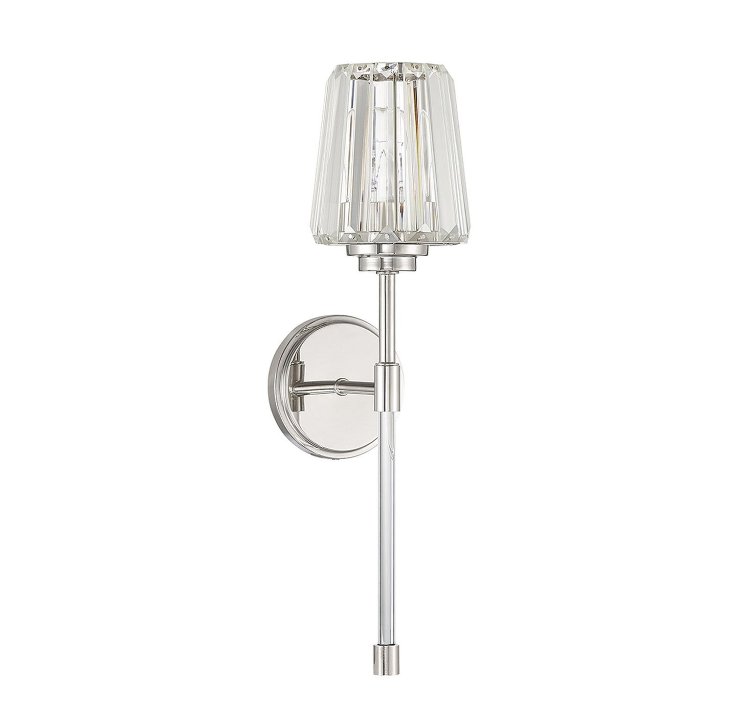 Garnet 1-Light Wall Sconce in Polished Nickel