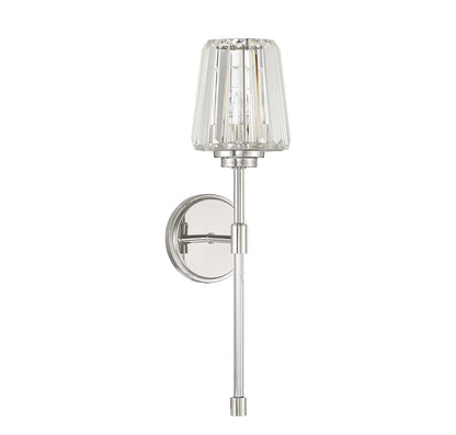 Garnet 1-Light Wall Sconce in Polished Nickel