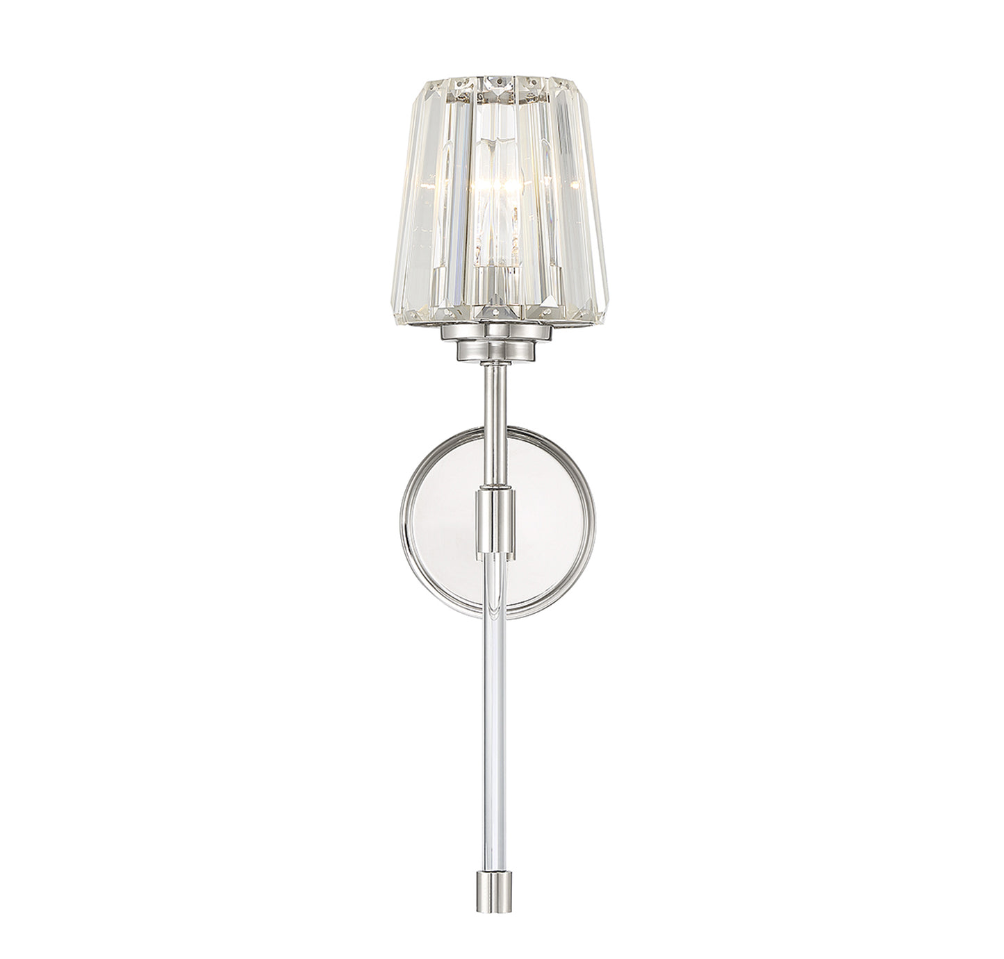 Garnet 1-Light Wall Sconce in Polished Nickel