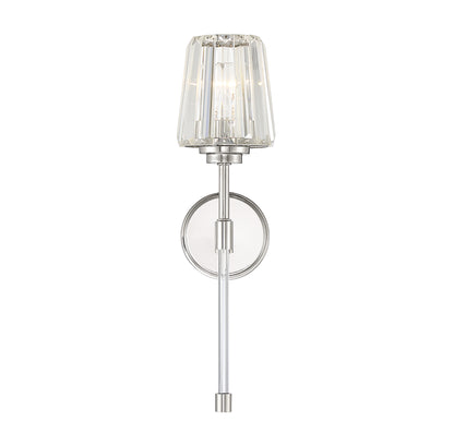 Garnet 1-Light Wall Sconce in Polished Nickel