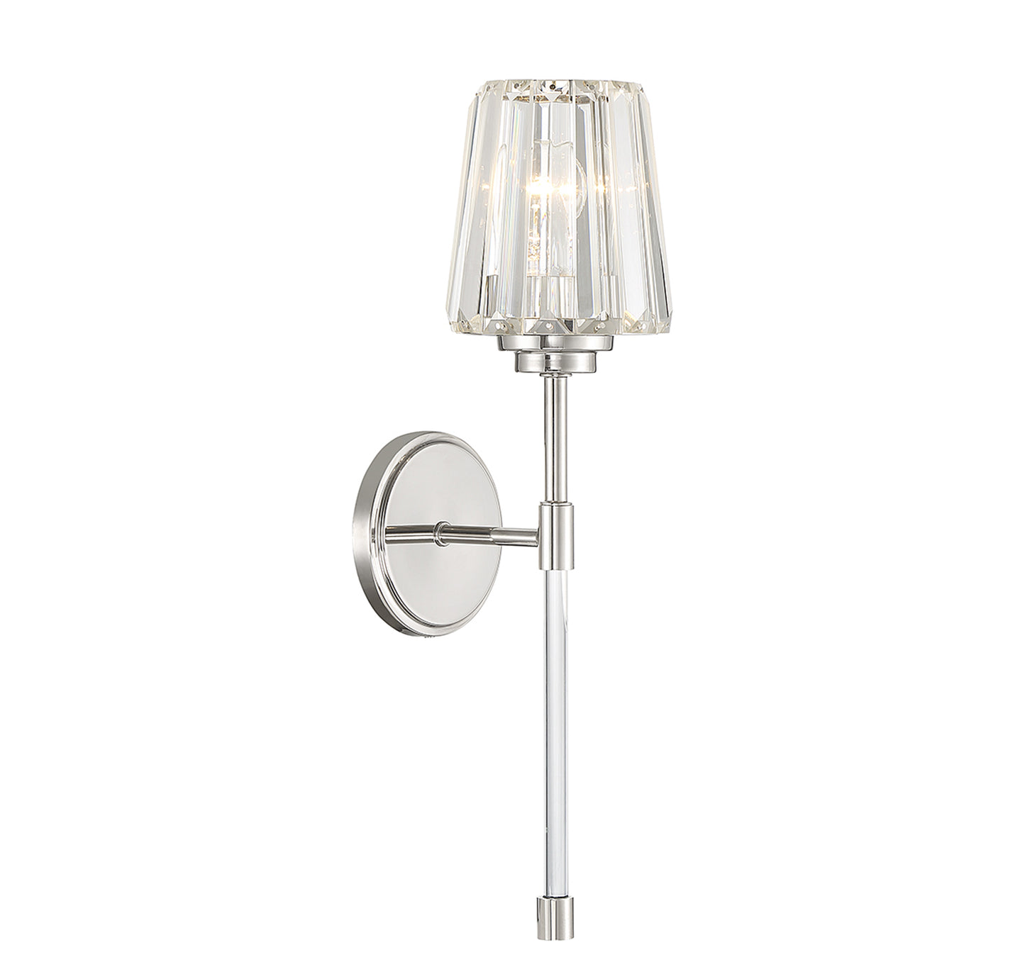 Garnet 1-Light Wall Sconce in Polished Nickel