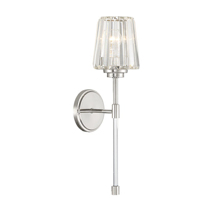 Garnet 1-Light Wall Sconce in Polished Nickel