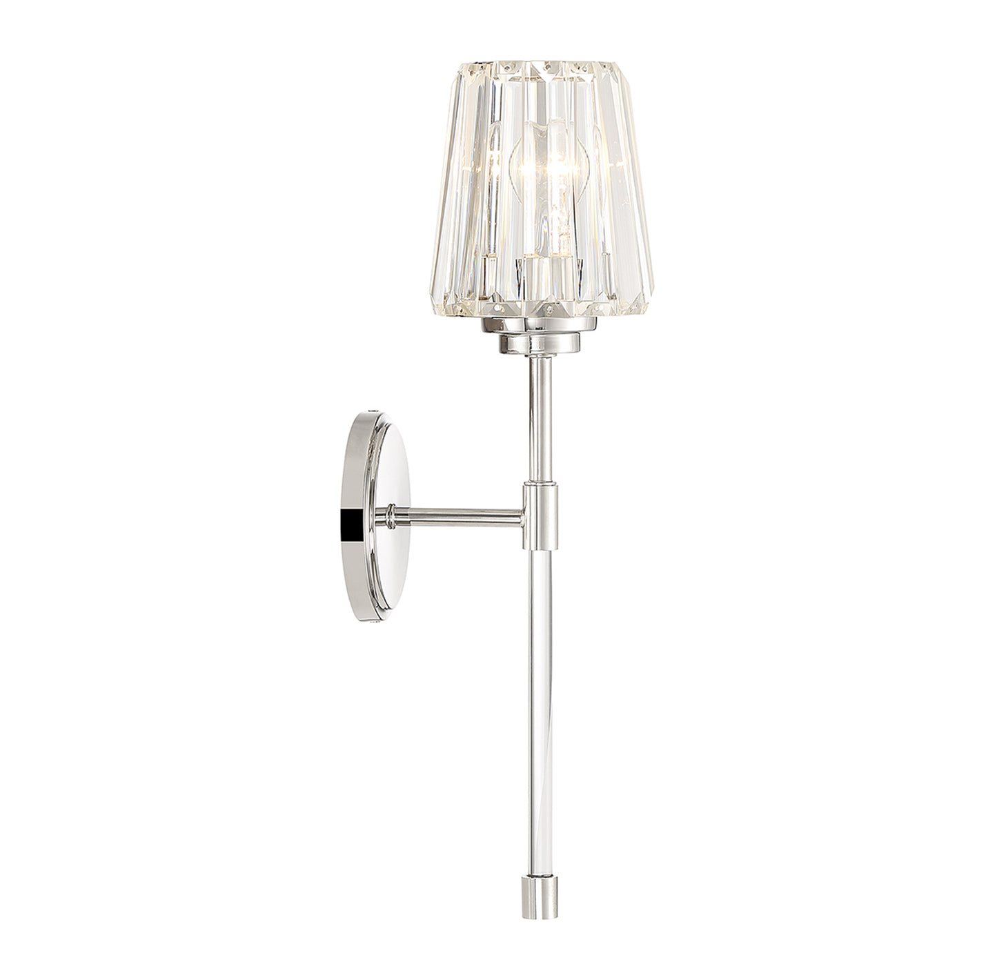 Garnet 1-Light Wall Sconce in Polished Nickel
