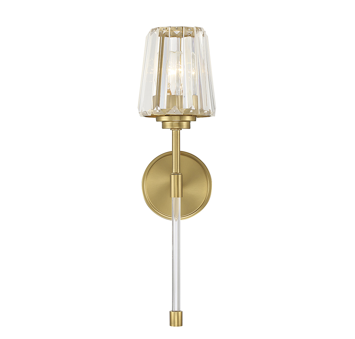 Garnet 1-Light Wall Sconce in Polished Nickel