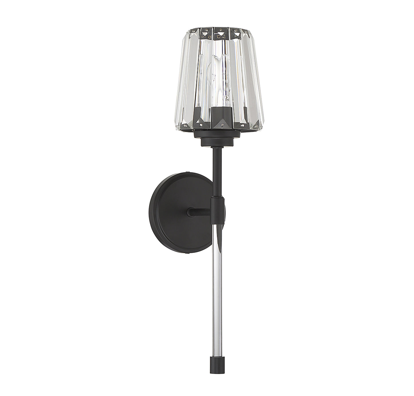 Garnet 1-Light Wall Sconce in Polished Nickel