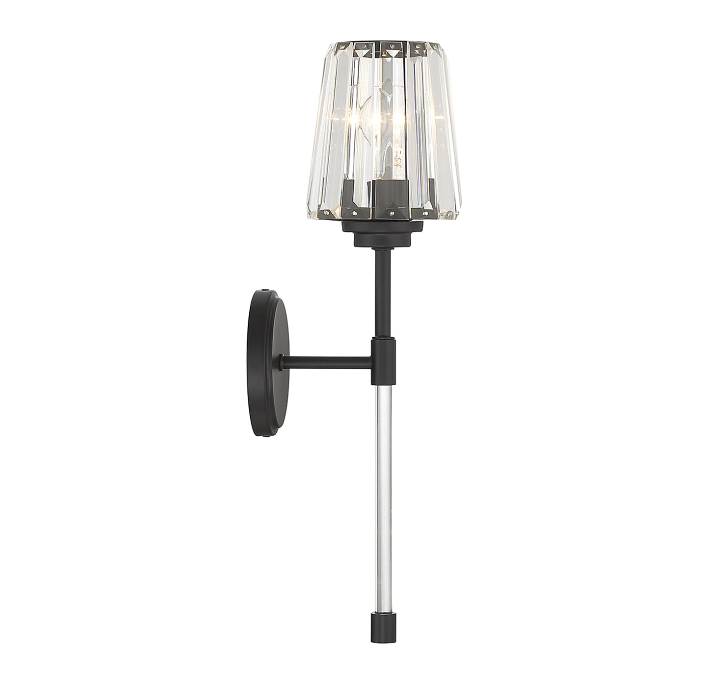 Garnet 1-Light Wall Sconce in Polished Nickel