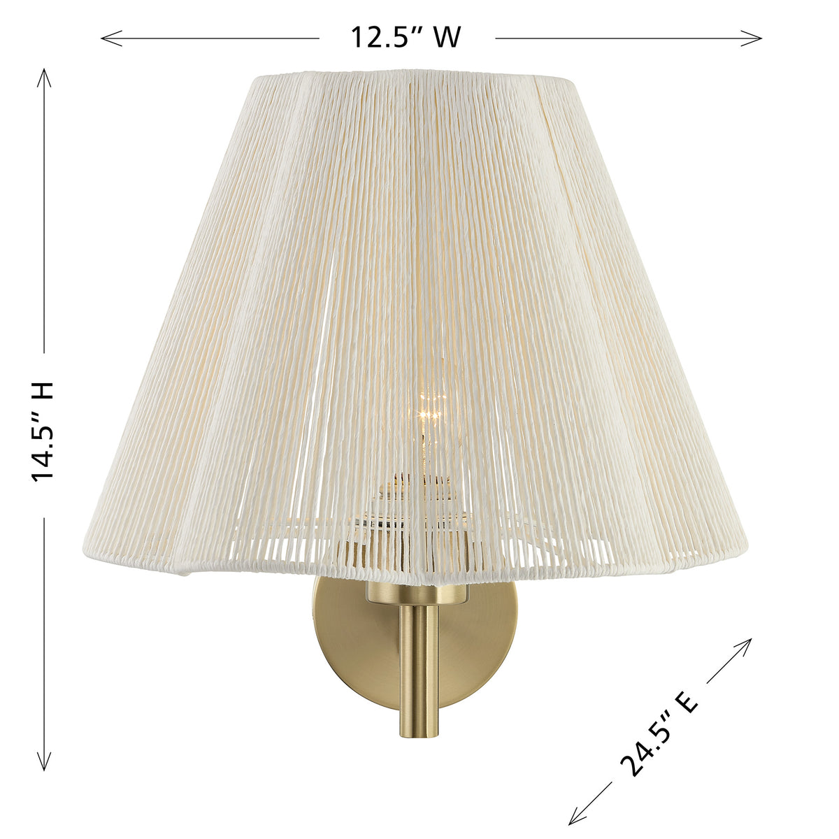 Rosa 1-Light Wall Sconce, 12.5"W