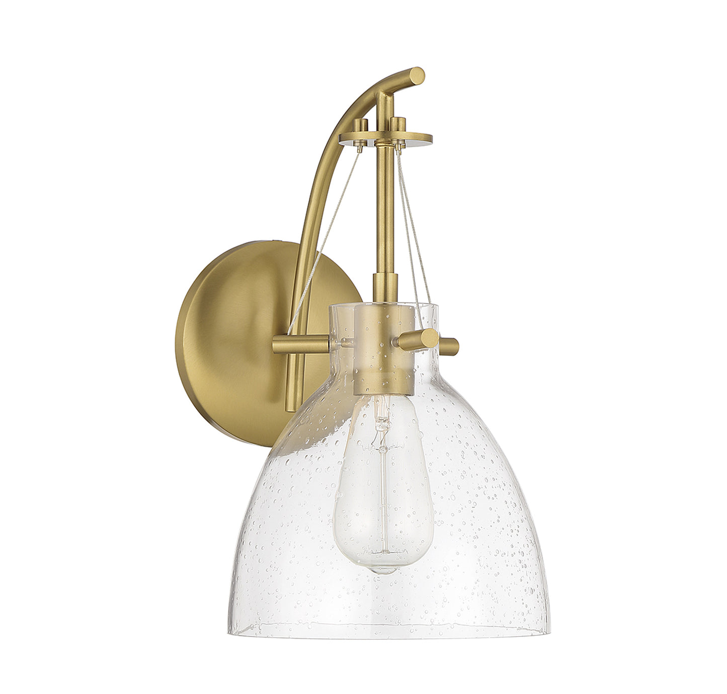 Foster 1-Light Wall Sconce in Warm Brass