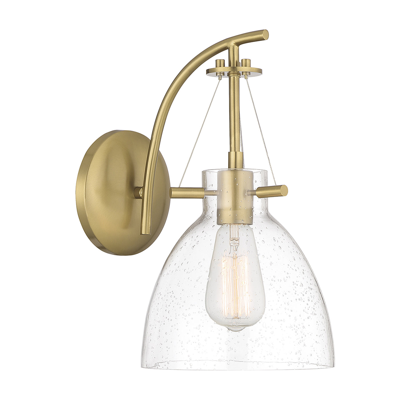 Foster 1-Light Wall Sconce in Warm Brass