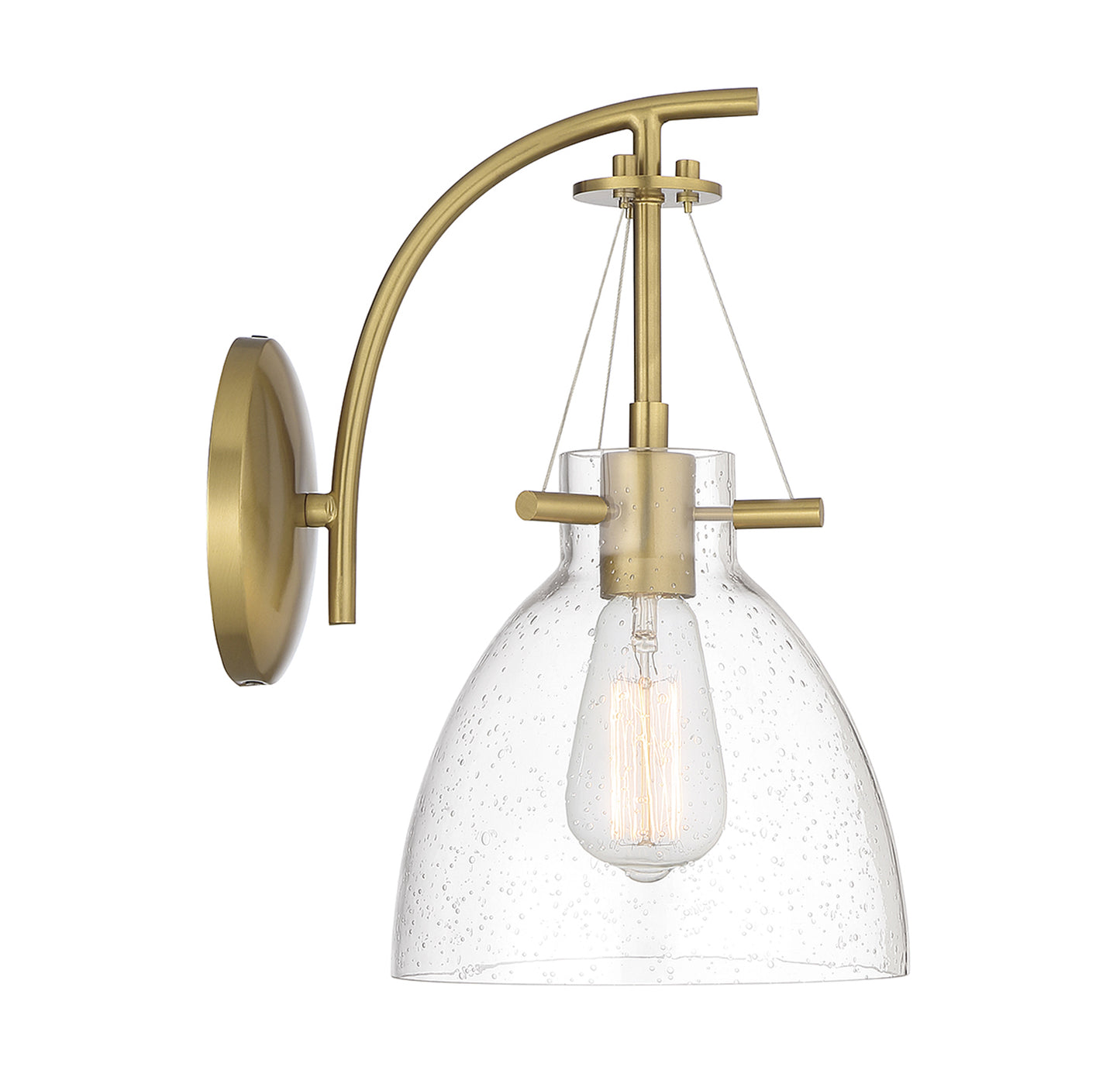 Foster 1-Light Wall Sconce in Warm Brass