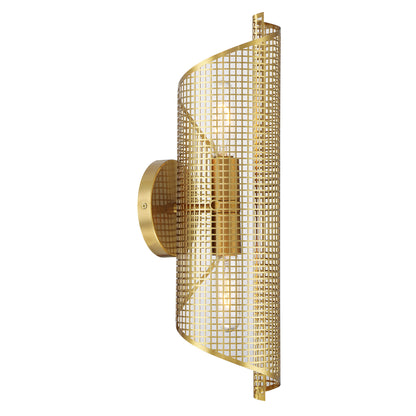 Hillbourne 2-Light Wall Sconce in Warm Brass