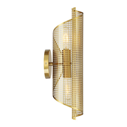 Hillbourne 2-Light Wall Sconce in Warm Brass