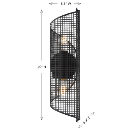 Hillbourne 2-Light Wall Sconce Matte Black